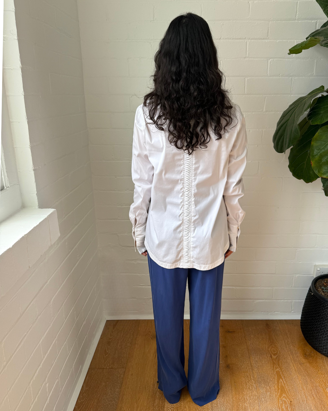 Willow Blue Silk Pants - Size Small