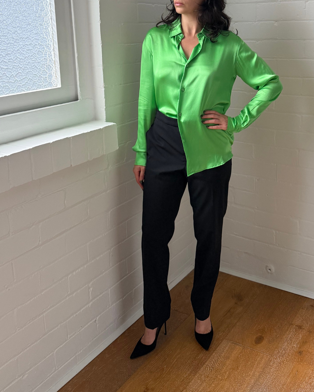 AMI Paris Silk Shirt - Size 36 (AU 8)