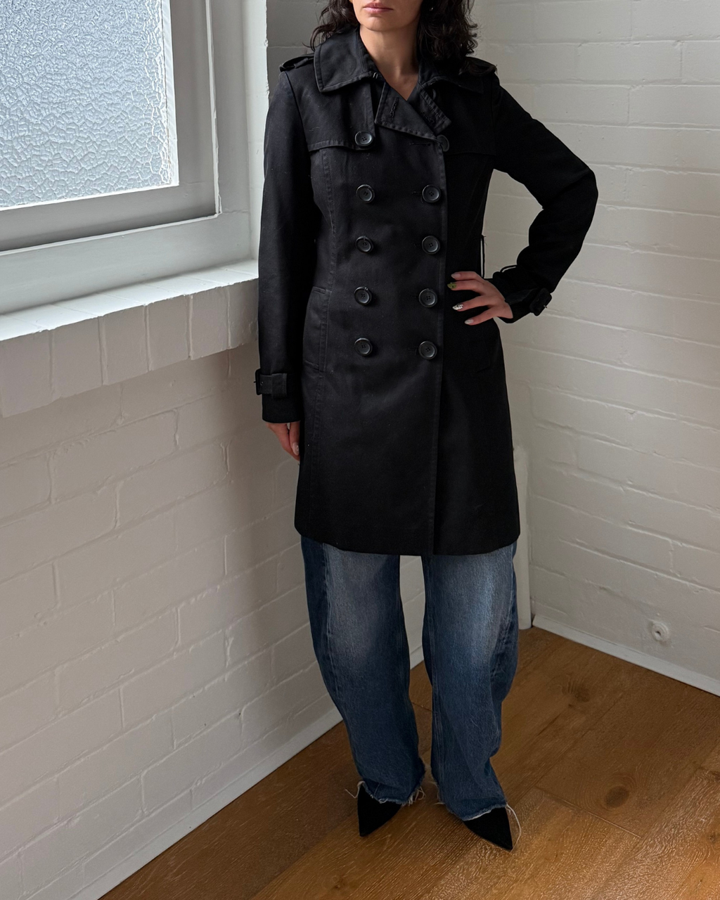 Country Road Classic Double Breasted Trench Coat - Size XS