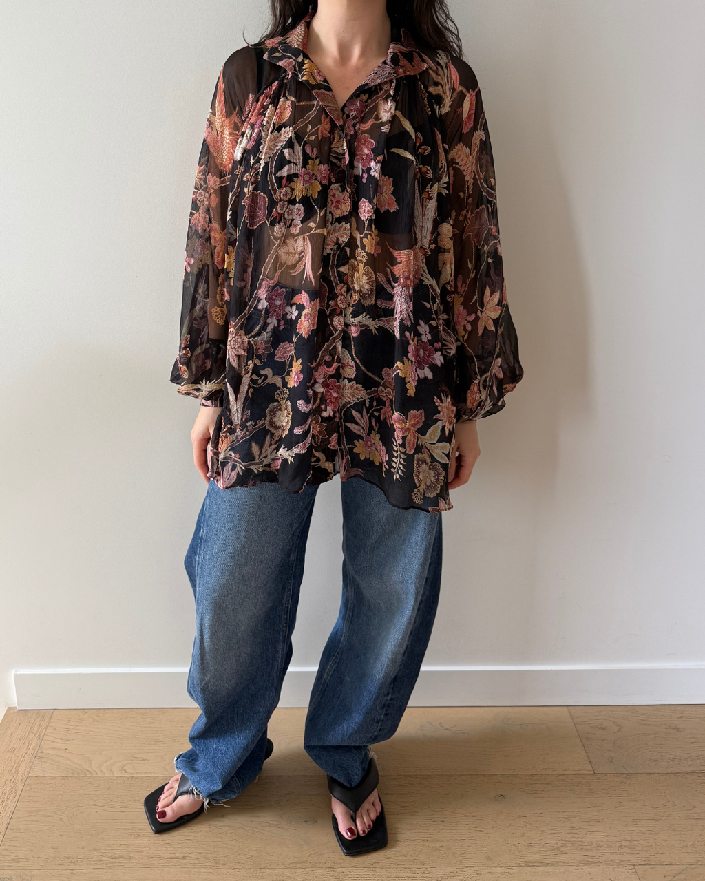 Zimmermann Wavelength Smock Blouse - Size 0 (AU 8-10)