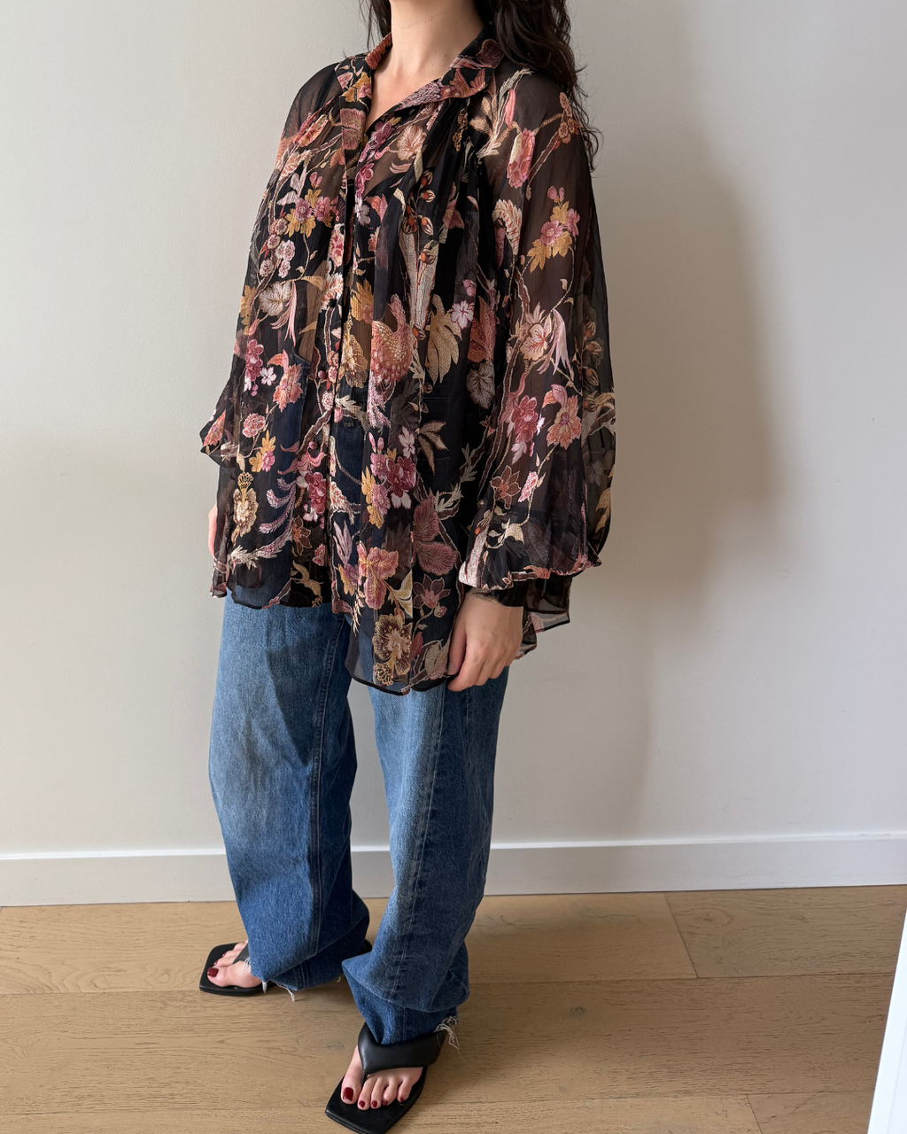 Zimmermann Wavelength Smock Blouse - Size 0 (AU 8-10)