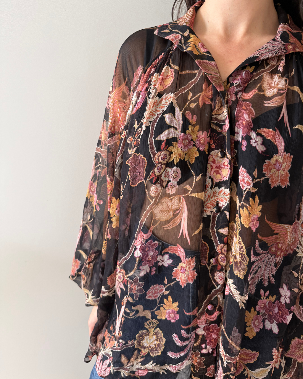 Zimmermann Wavelength Smock Blouse - Size 0 (AU 8-10)