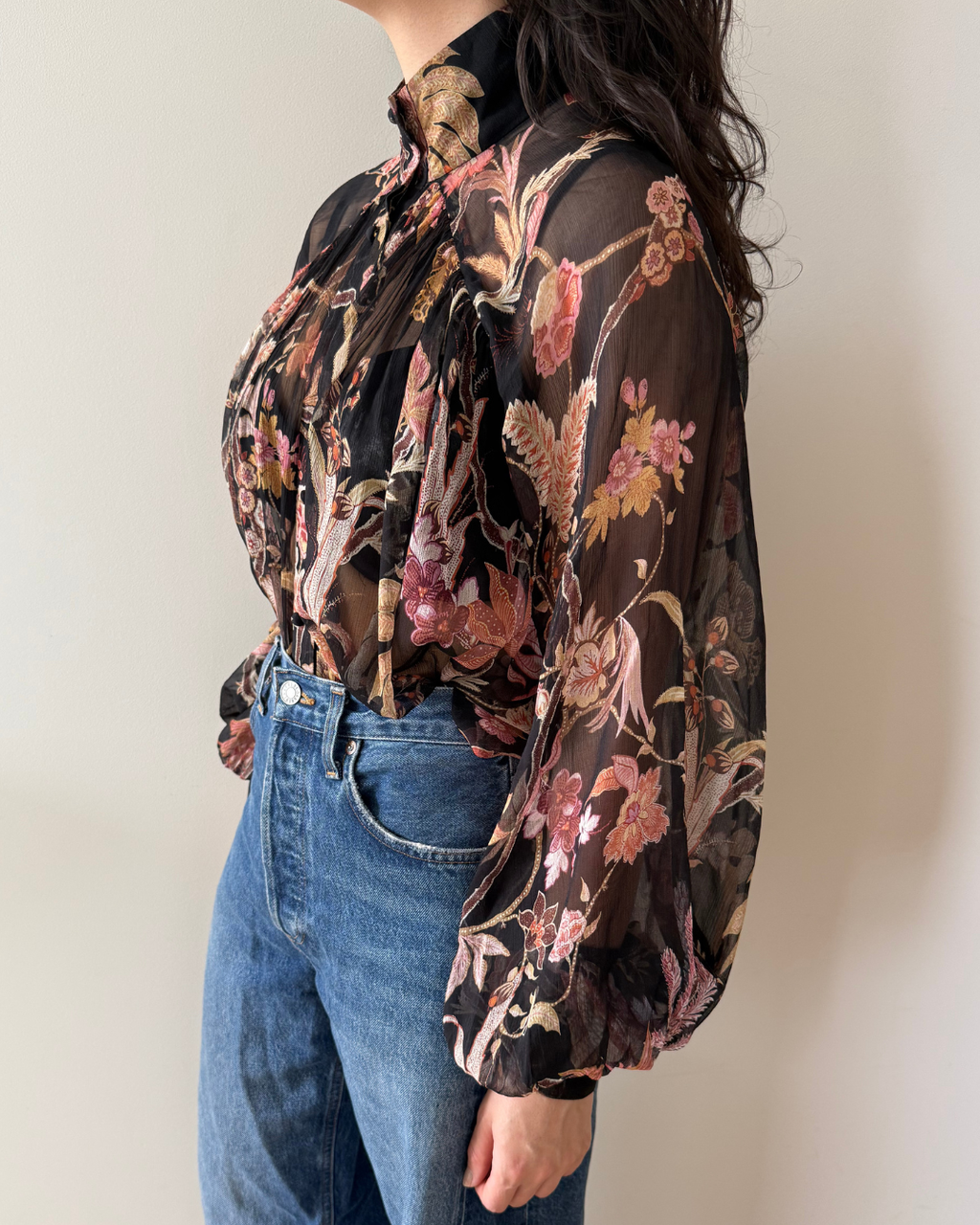 Zimmermann Wavelength Smock Blouse - Size 0 (AU 8-10)