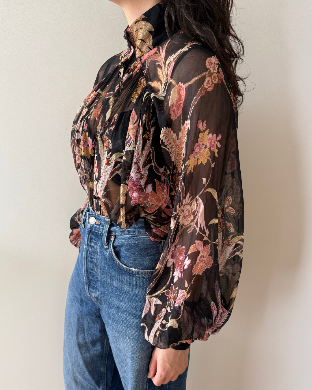 Zimmermann Wavelength Smock Blouse - Size 0 (AU 8-10)