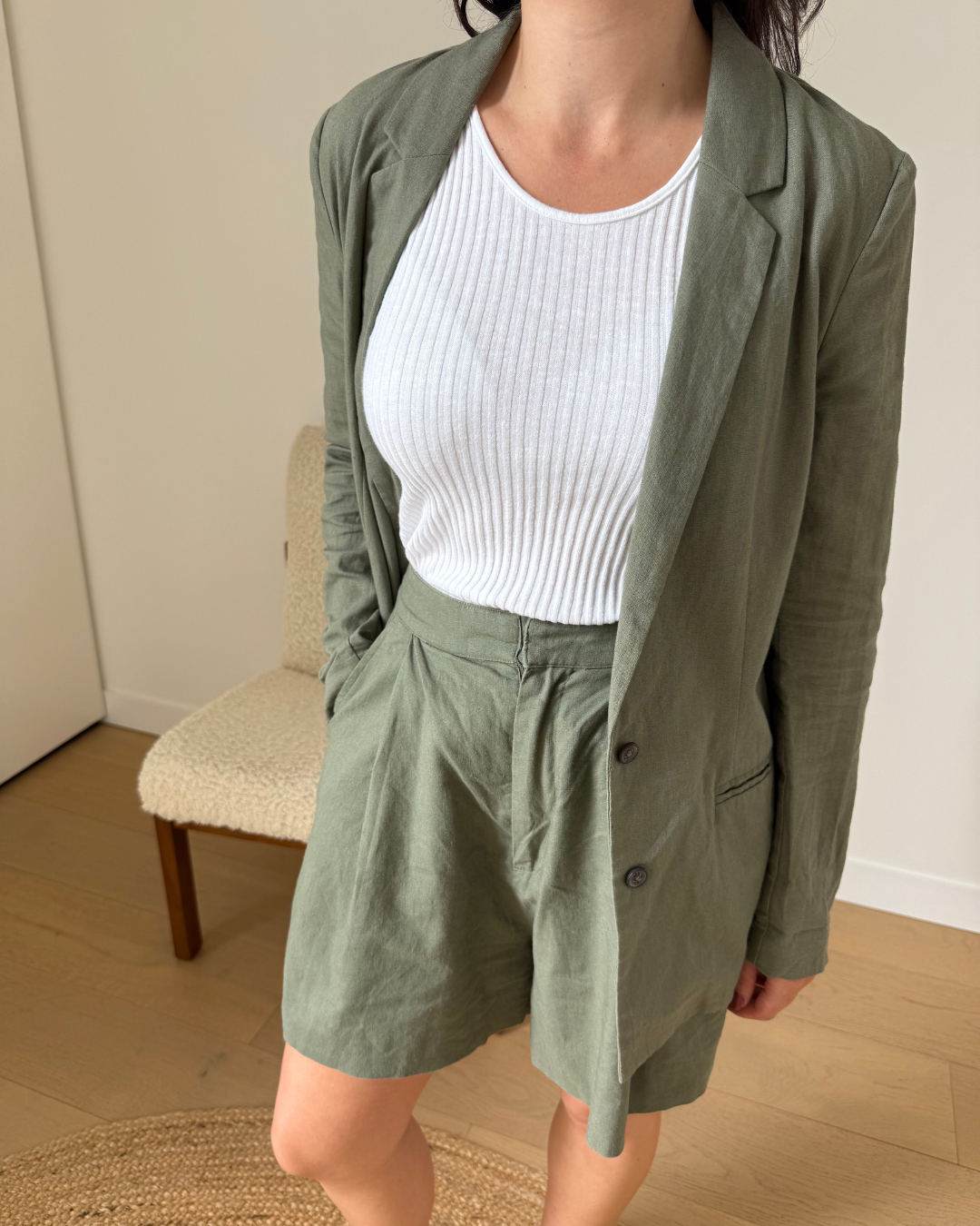 Incu Linen Jacket & Short Set - Size 8