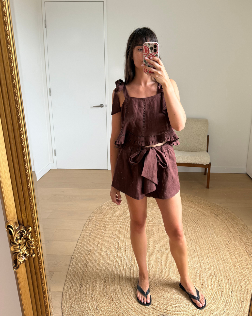 Joslin Adele Linen Top and Short Set - Size 12