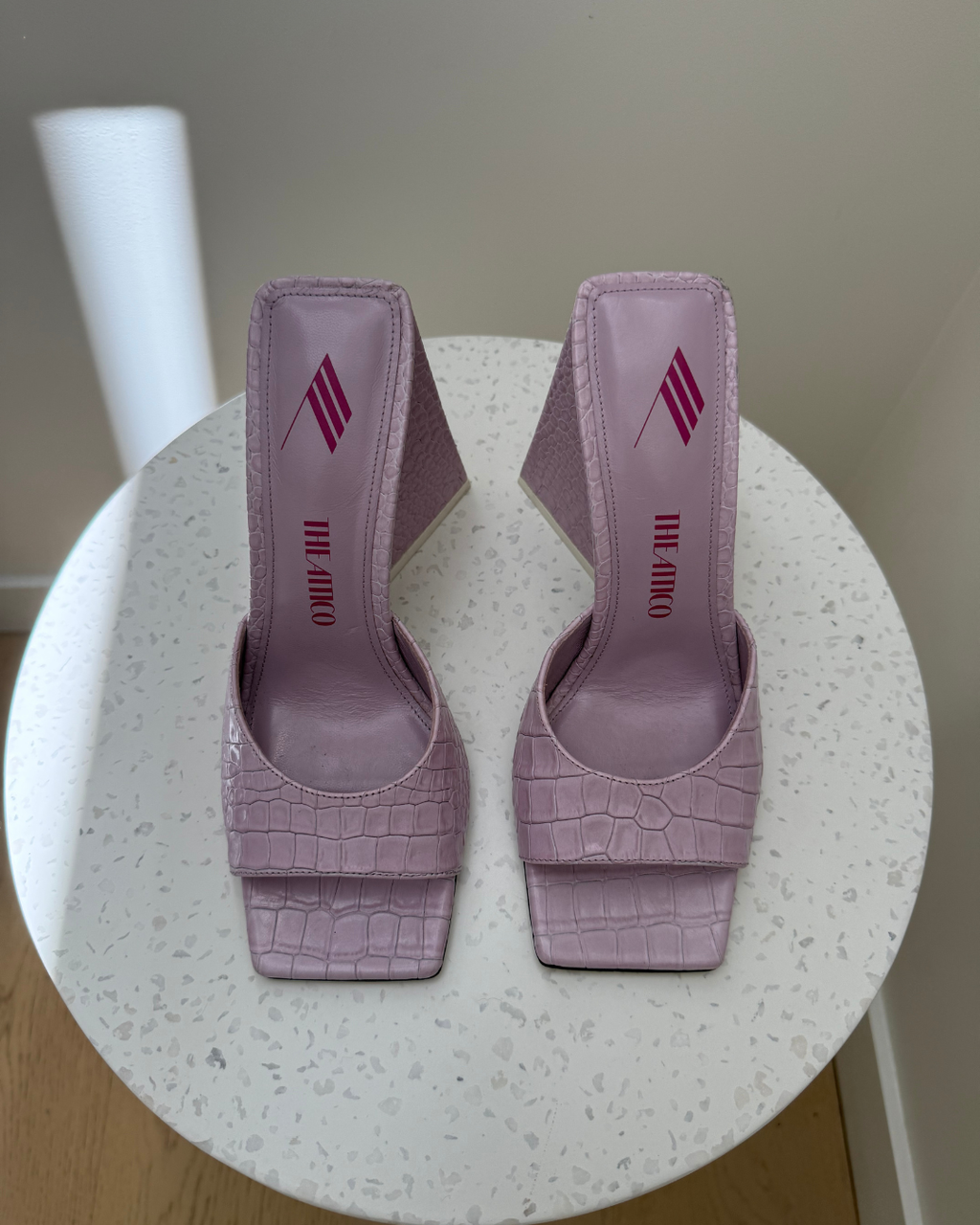 The Attico Purple Devon Heeled Sandals - Size 37
