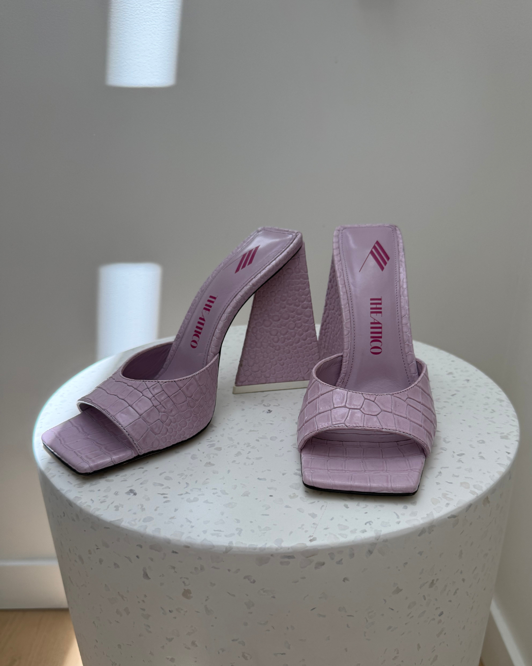 The Attico Purple Devon Heeled Sandals - Size 37