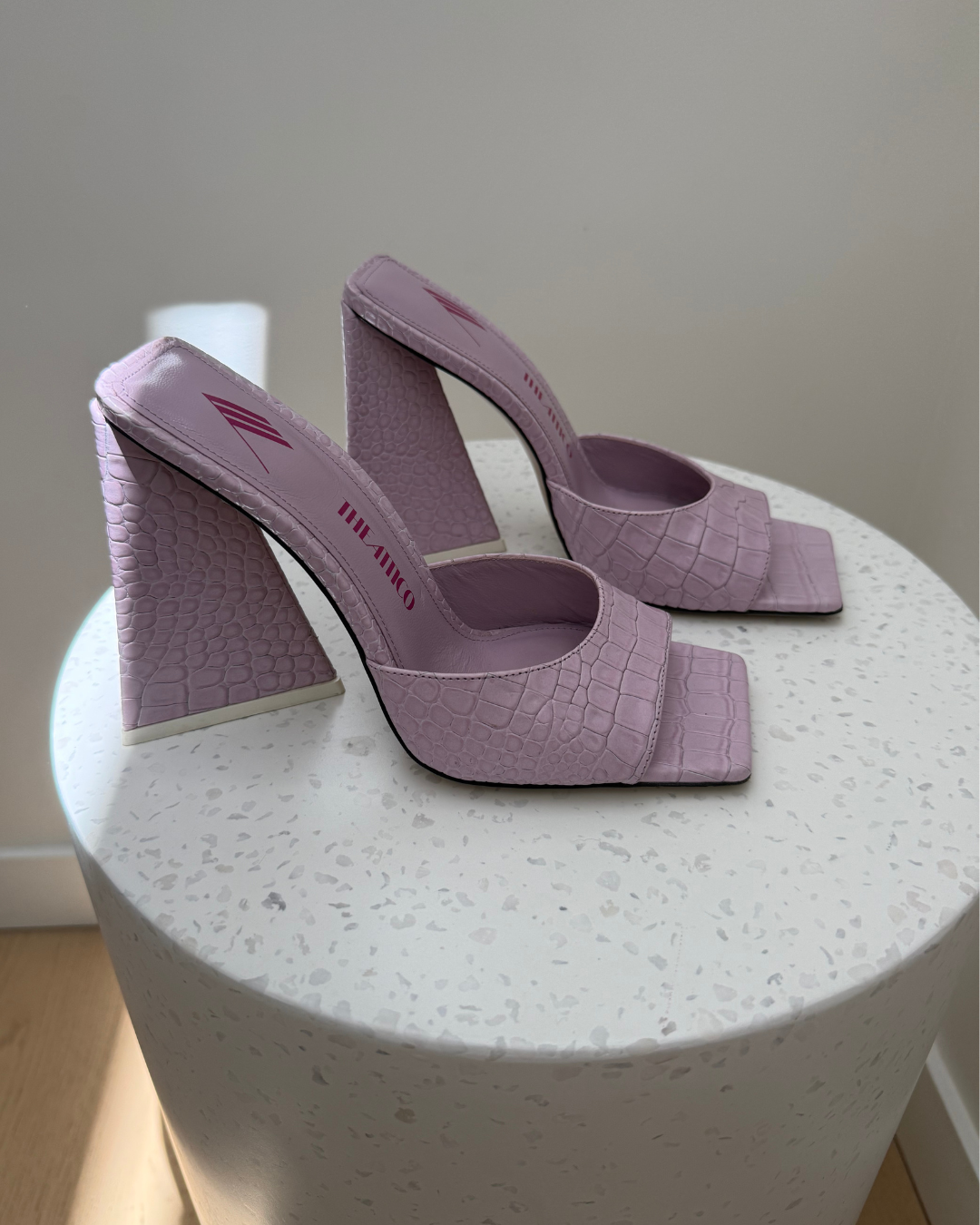 The Attico Purple Devon Heeled Sandals - Size 37