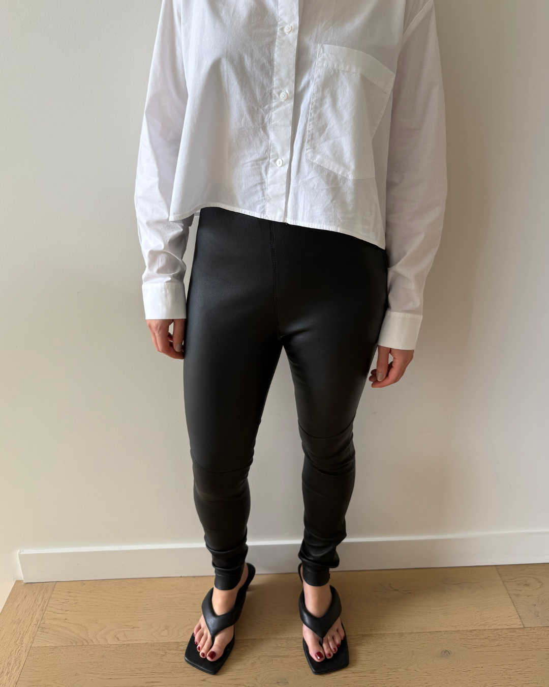 Scanlan Theodore Leather Leggings - Size 6