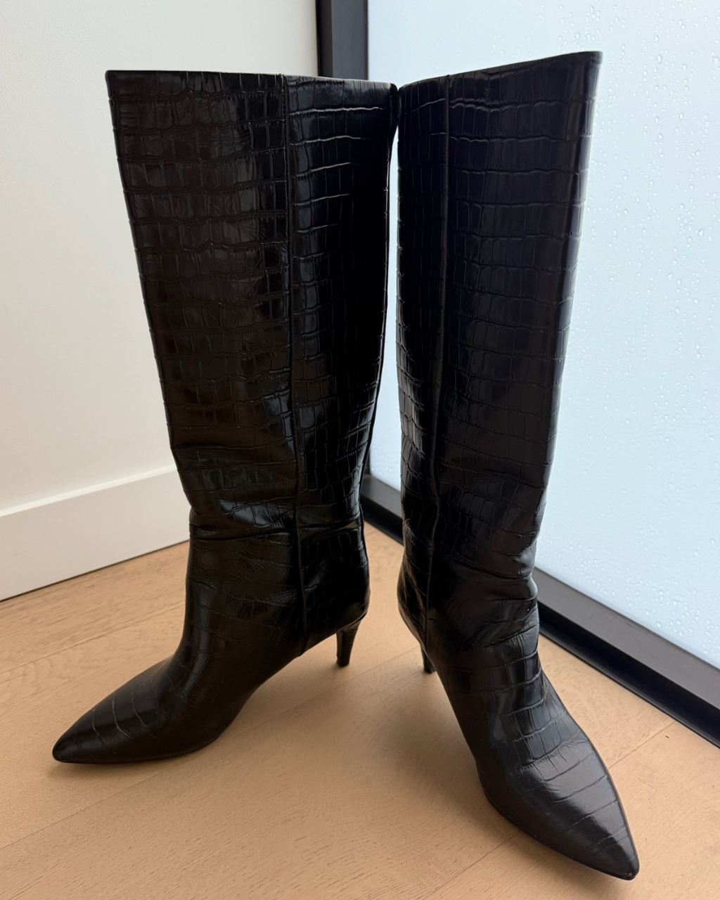 La Tribe Sloane Boots Black Croc - Size 39