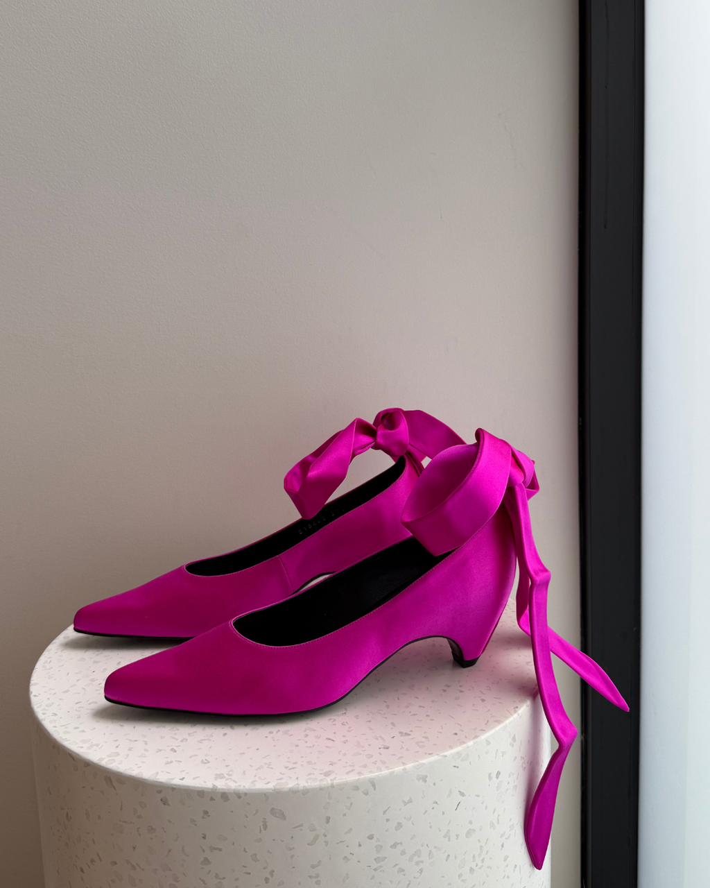 Stella McCartney Pink Satin Mary Jane Heels - Size 37.5