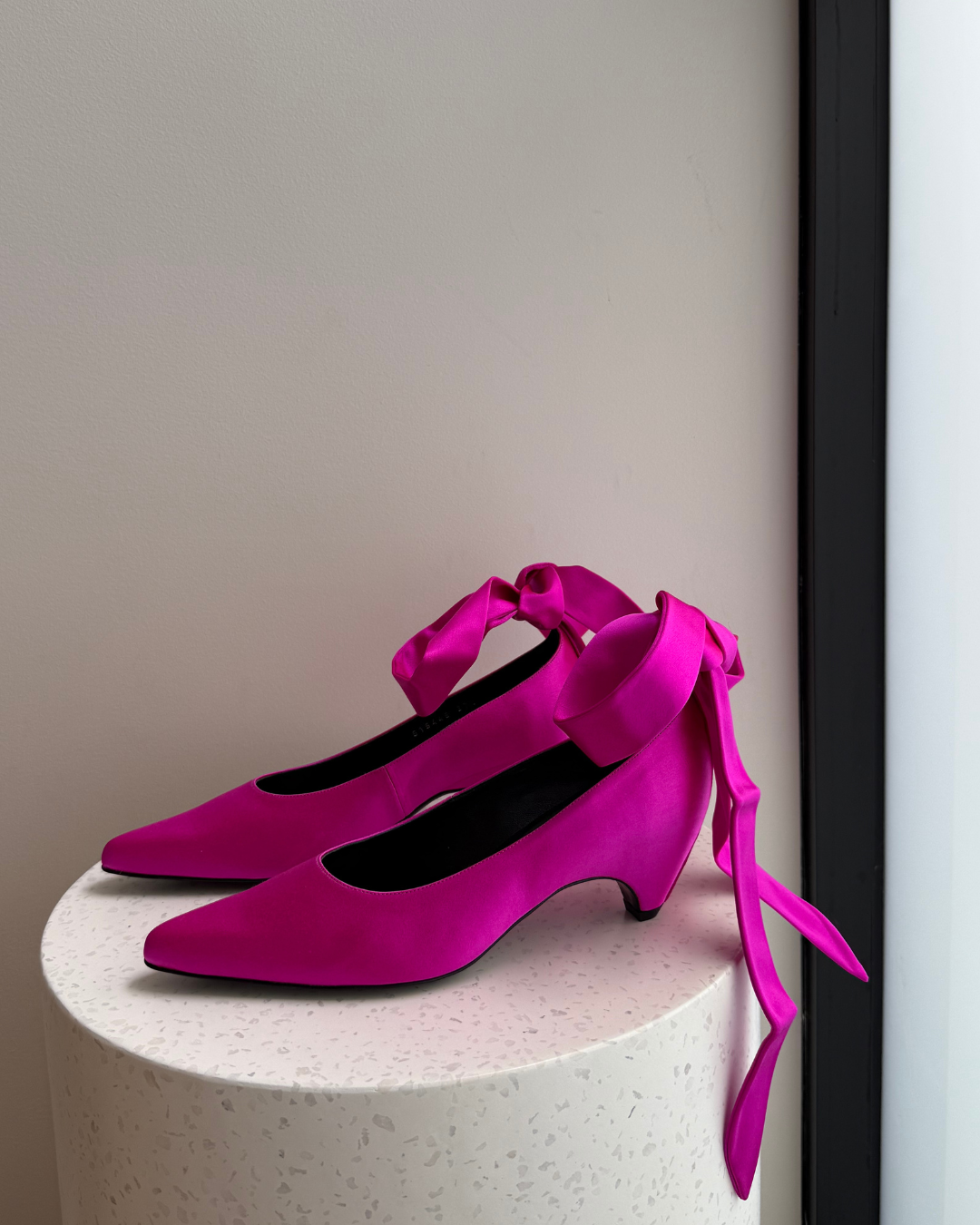 Stella McCartney Pink Satin Mary Jane Heels - Size 37.5