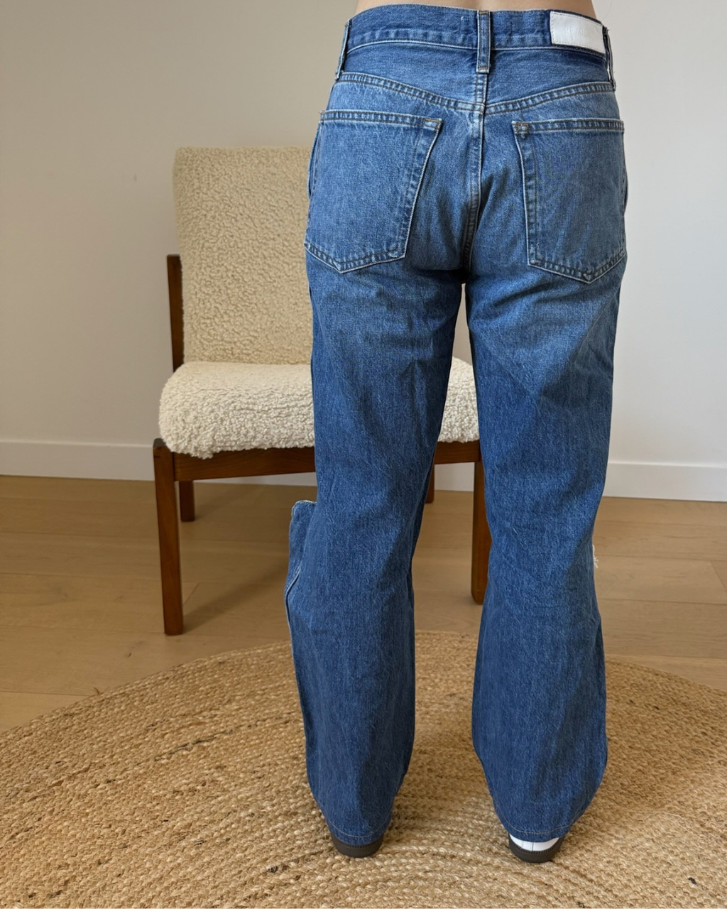 Re/Done Relaxed Fit Mid Waist Jeans - Size 27