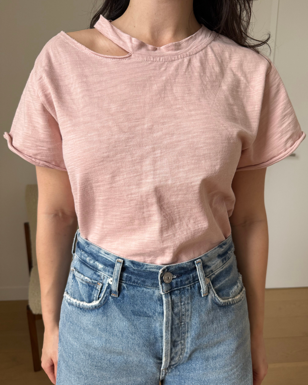 Marissa Webb Tate Cut Out Tee - Size Small