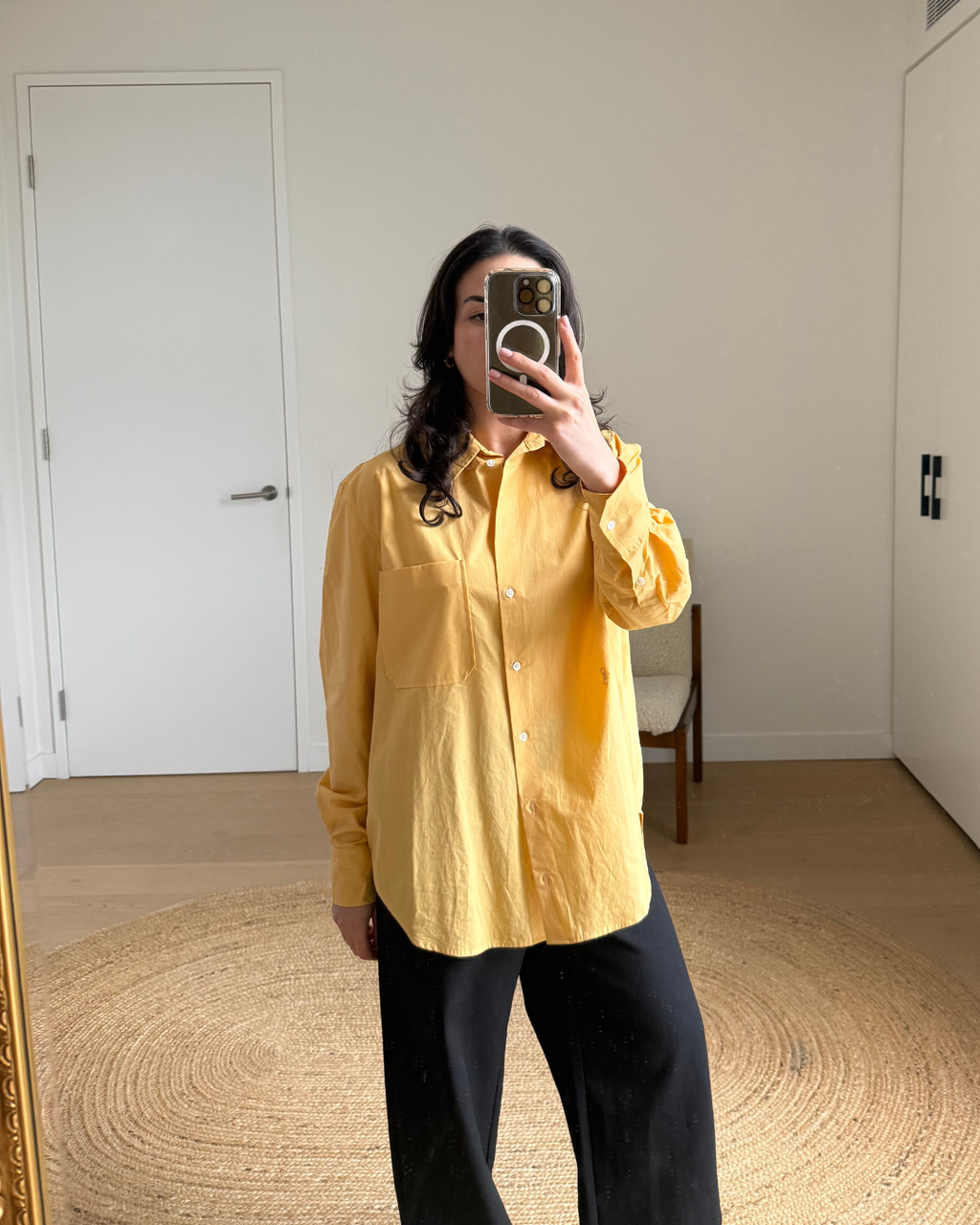 Oroton Poplin Long Sleeve Shirt - Size 8