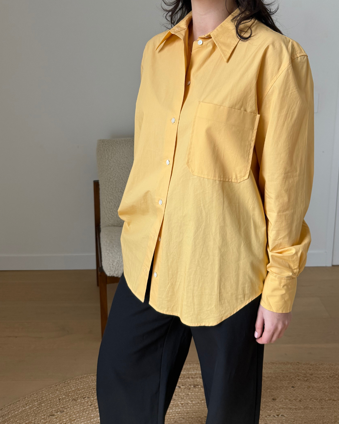 Oroton Poplin Long Sleeve Shirt - Size 8