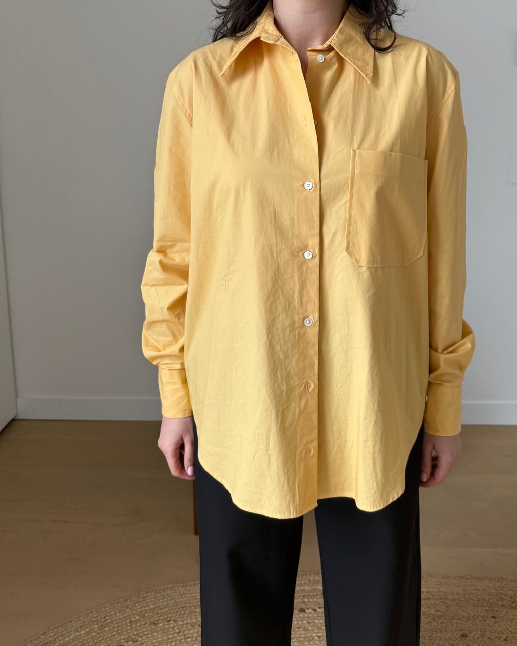 Oroton Poplin Long Sleeve Shirt - Size 8