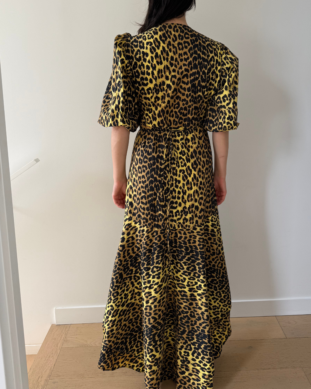 Ganni Bijou Midi Tie Wrap - Size 34 (AU 6)