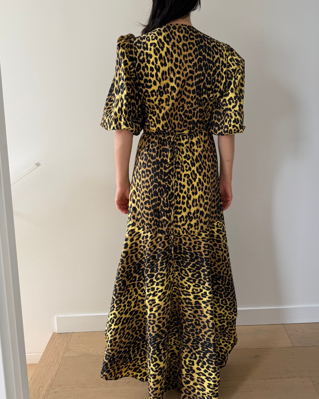 Ganni Bijou Midi Tie Wrap - Size 34 (AU 6)