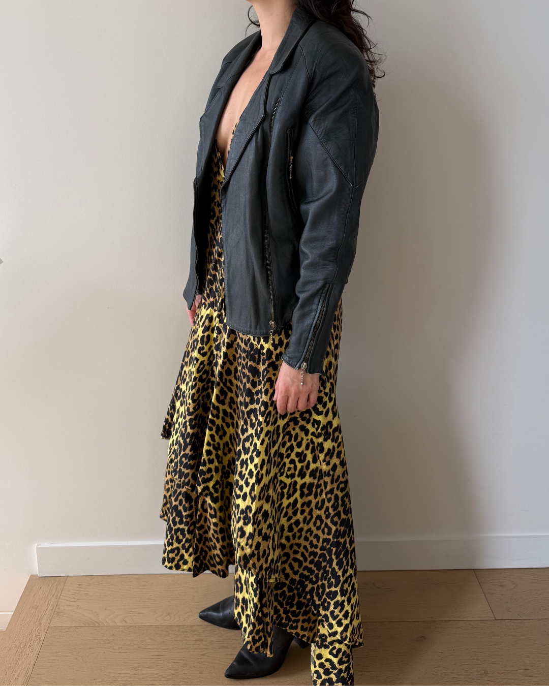 Vintage Leather Jacket - Size Medium