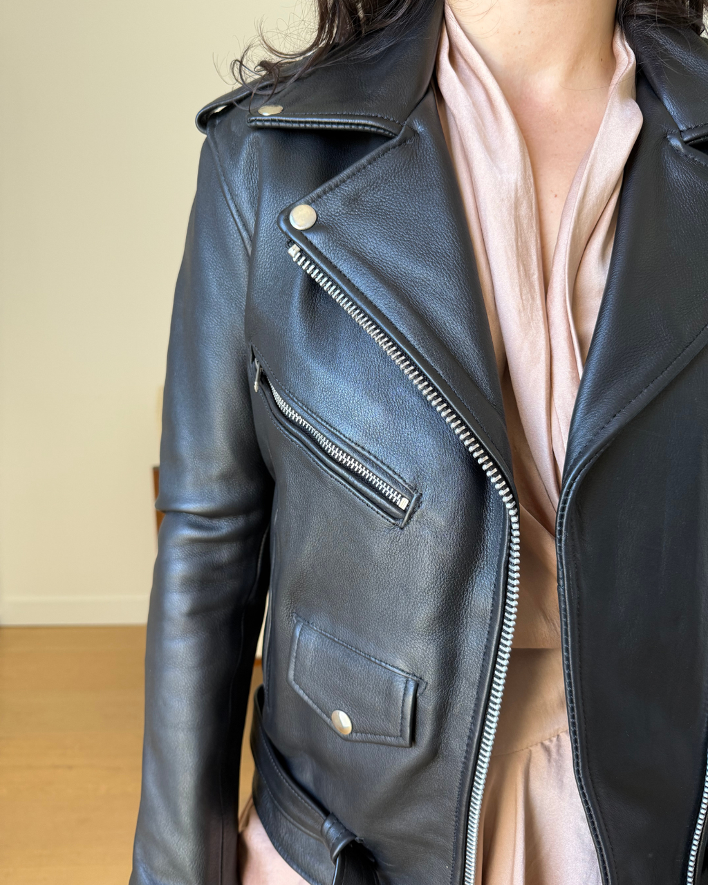 Understated Leather Jacket - Size Small
