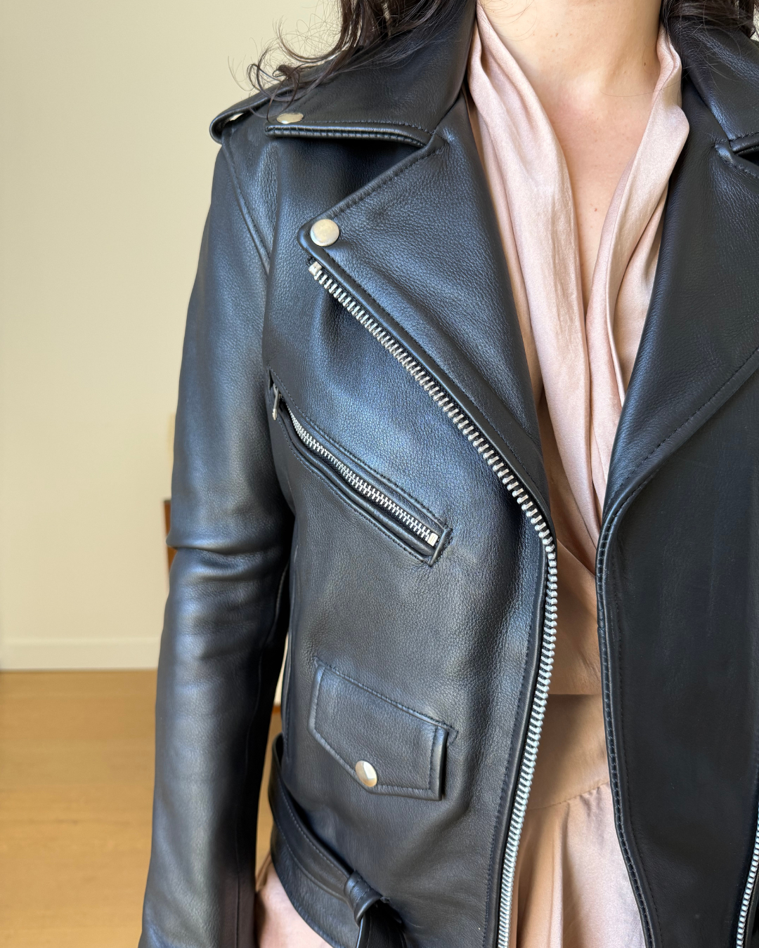 Understated Leather Jacket - Size Small