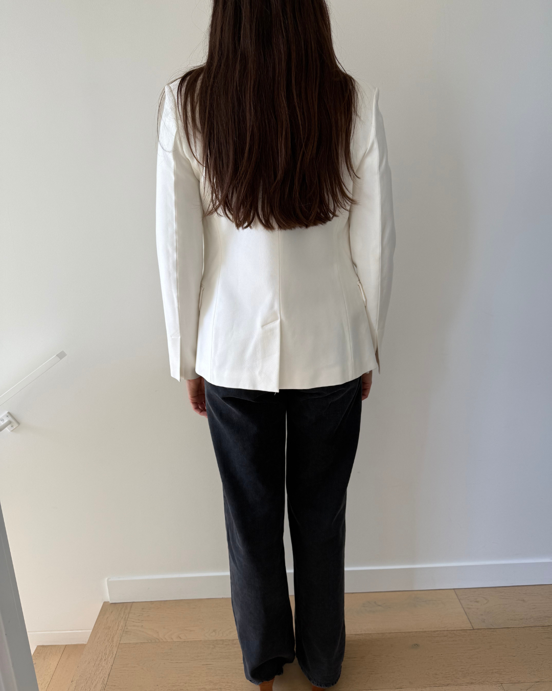 Helmut Lang Shiny Lapel Canvas Blazer - Size 4 (AU 8)