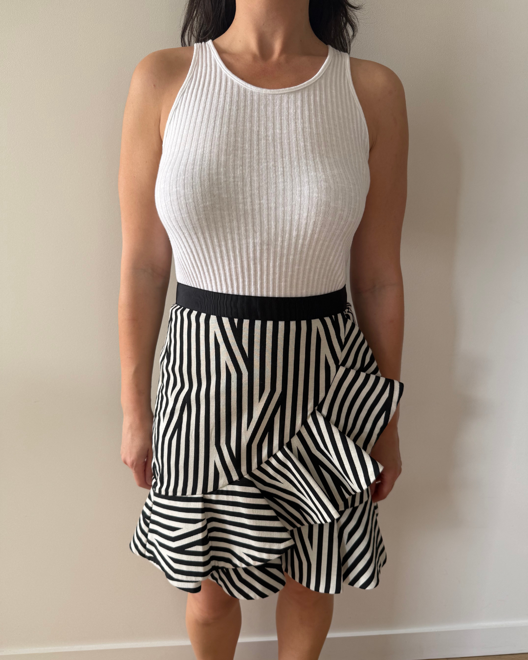 Enza Costa Military Cotton Rib Baseball Tank - Size Small