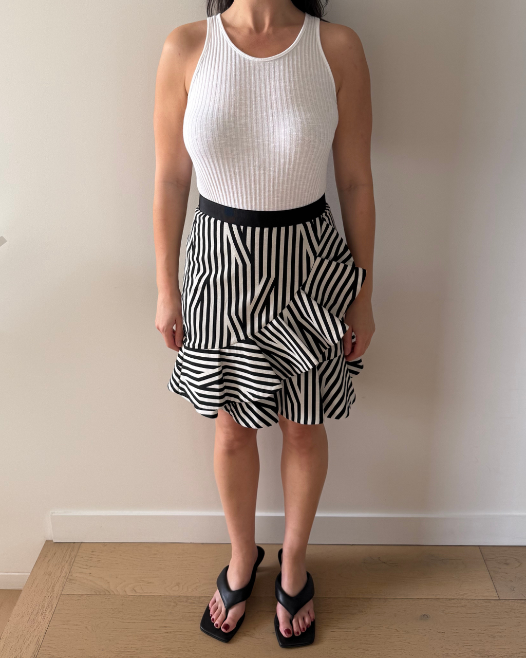 Enza Costa Military Cotton Rib Baseball Tank - Size Small