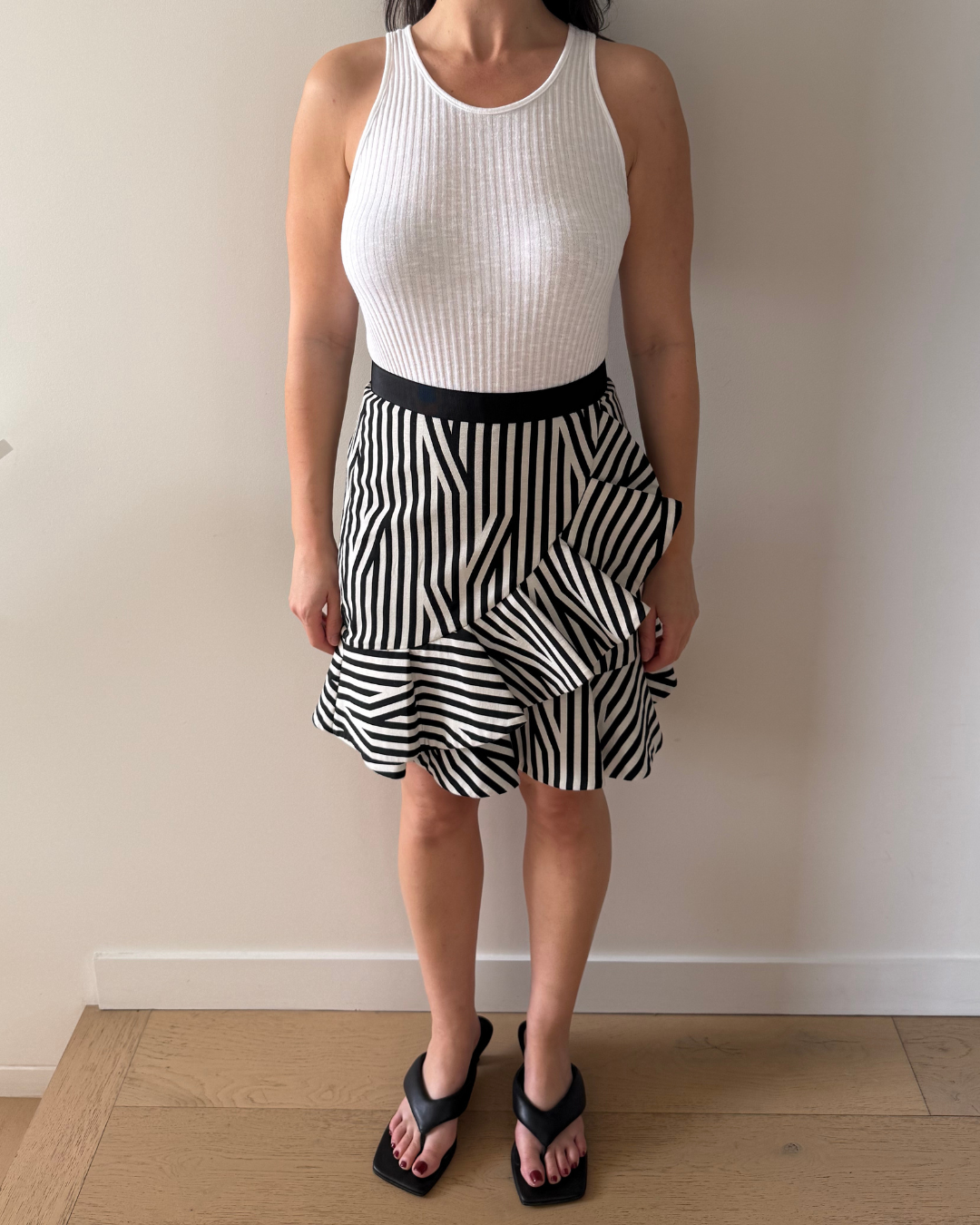 Enza Costa Military Cotton Rib Baseball Tank - Size Small