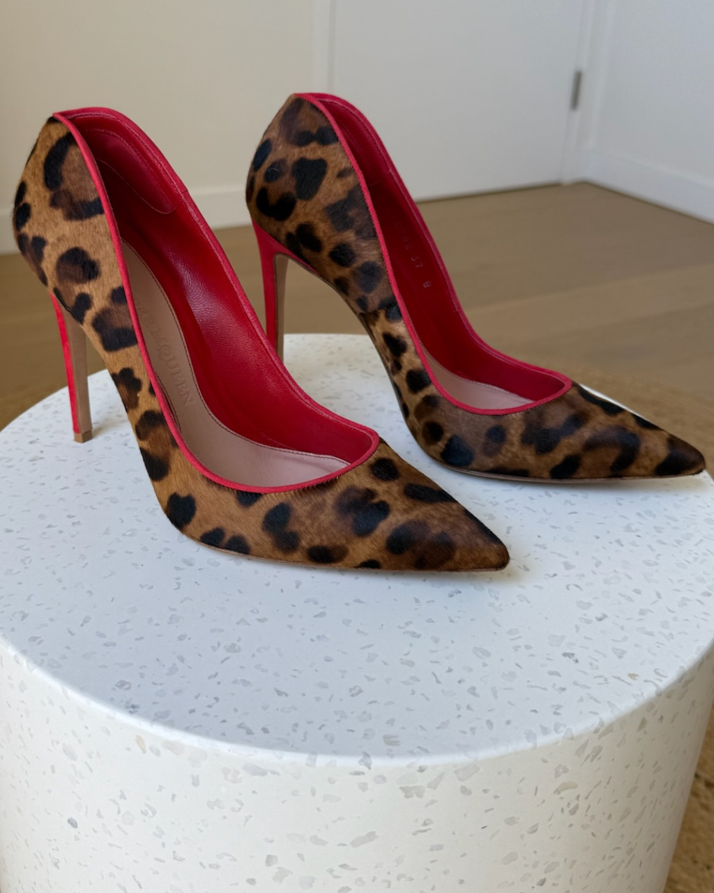 Alexander McQueen Scar Pel Cia S Cuoio Heels - Size 37