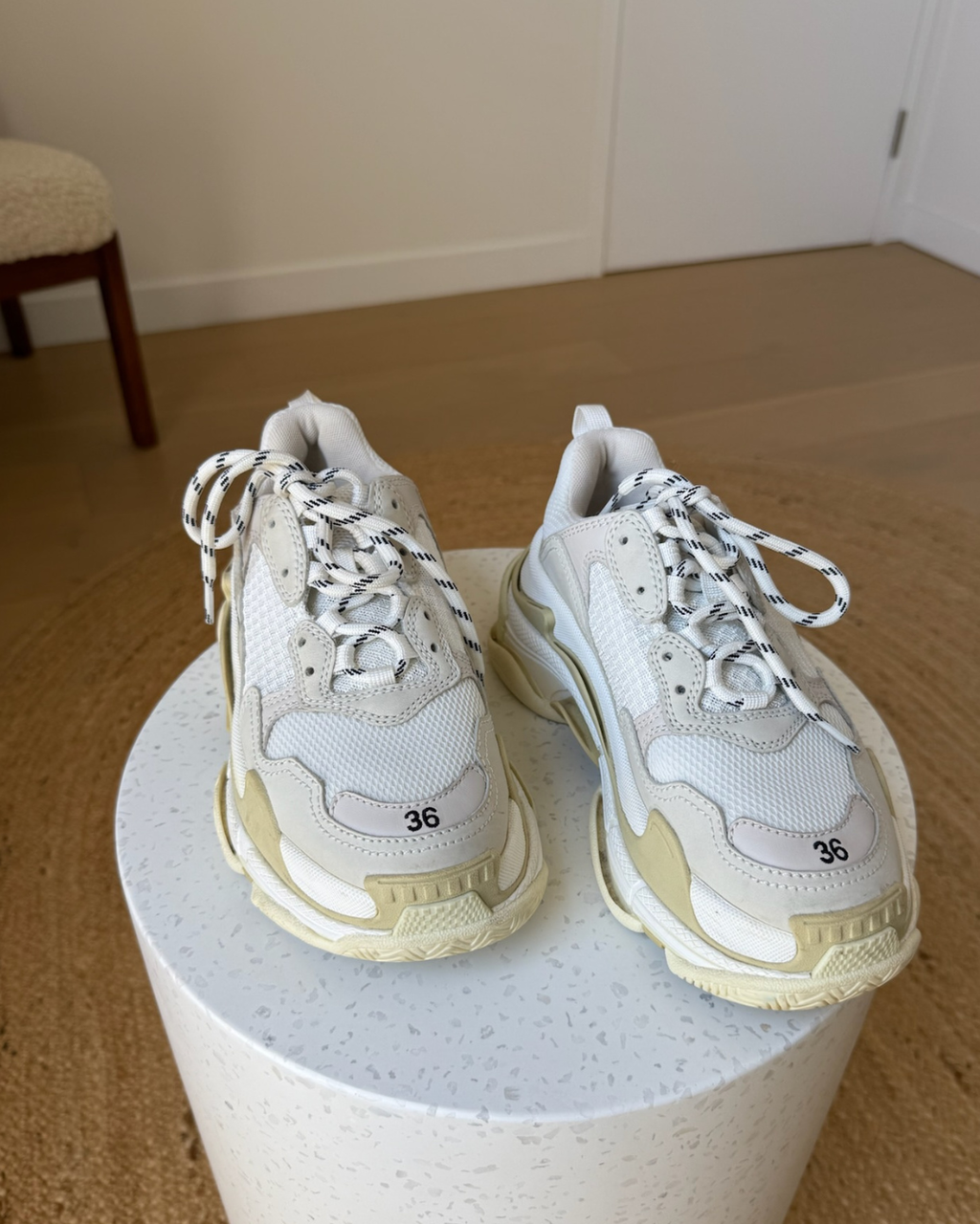 Balenciaga Triple S Logo Sneakers - Size 36