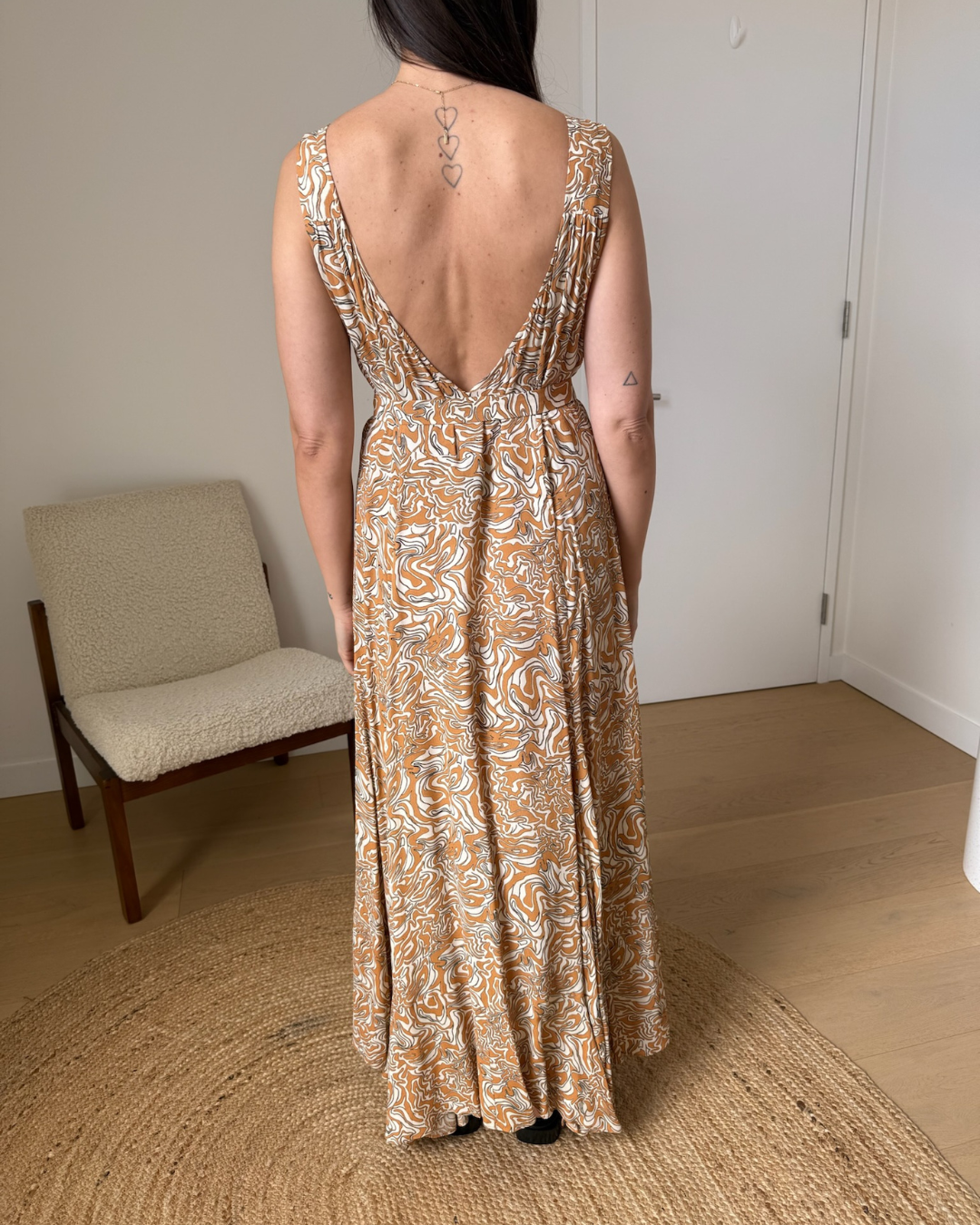 Scanlan Theodore Marble Print Maxi Dress - Size 10