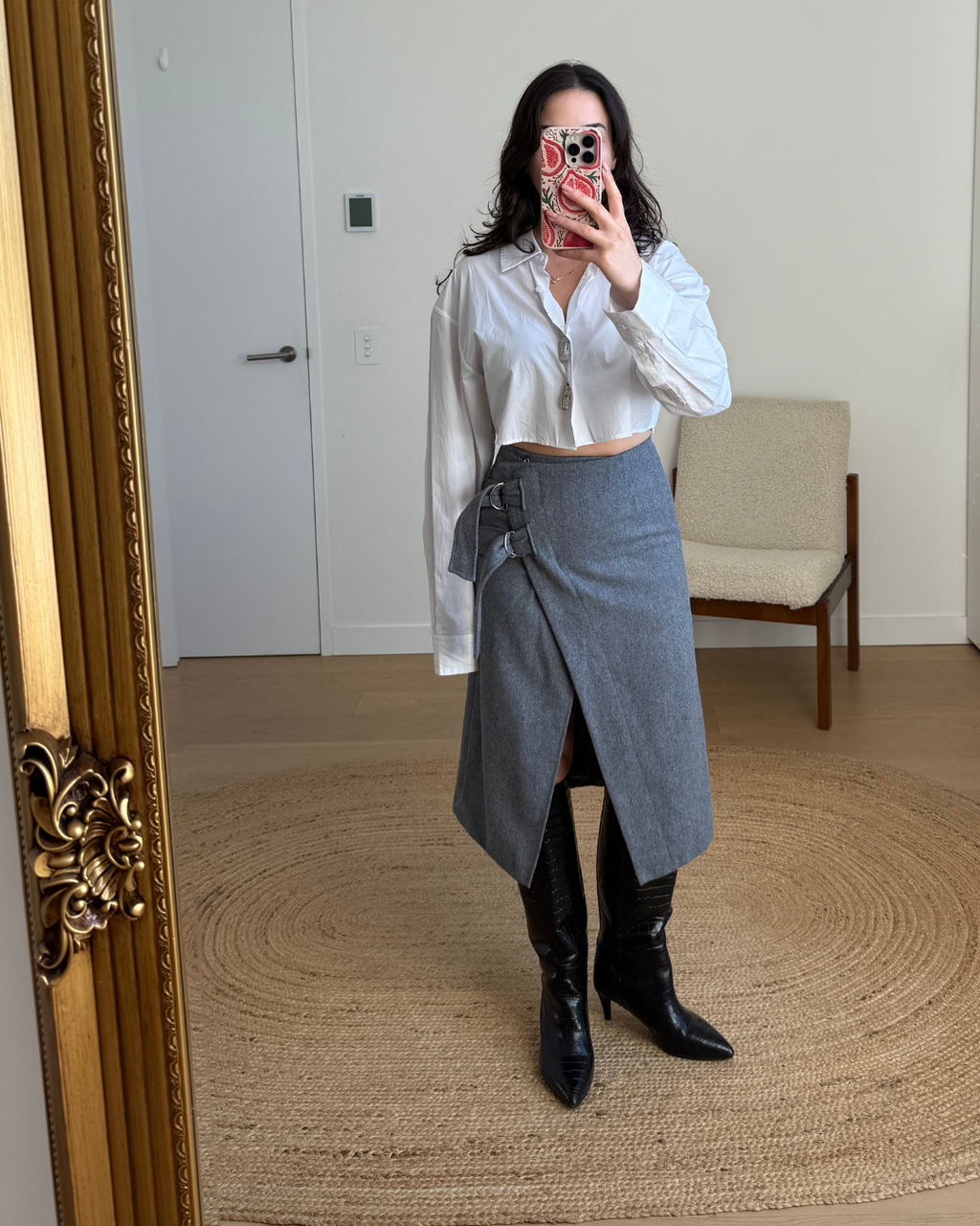 Christopher Esber Cropped Floating Quartz Shirt - Size 12