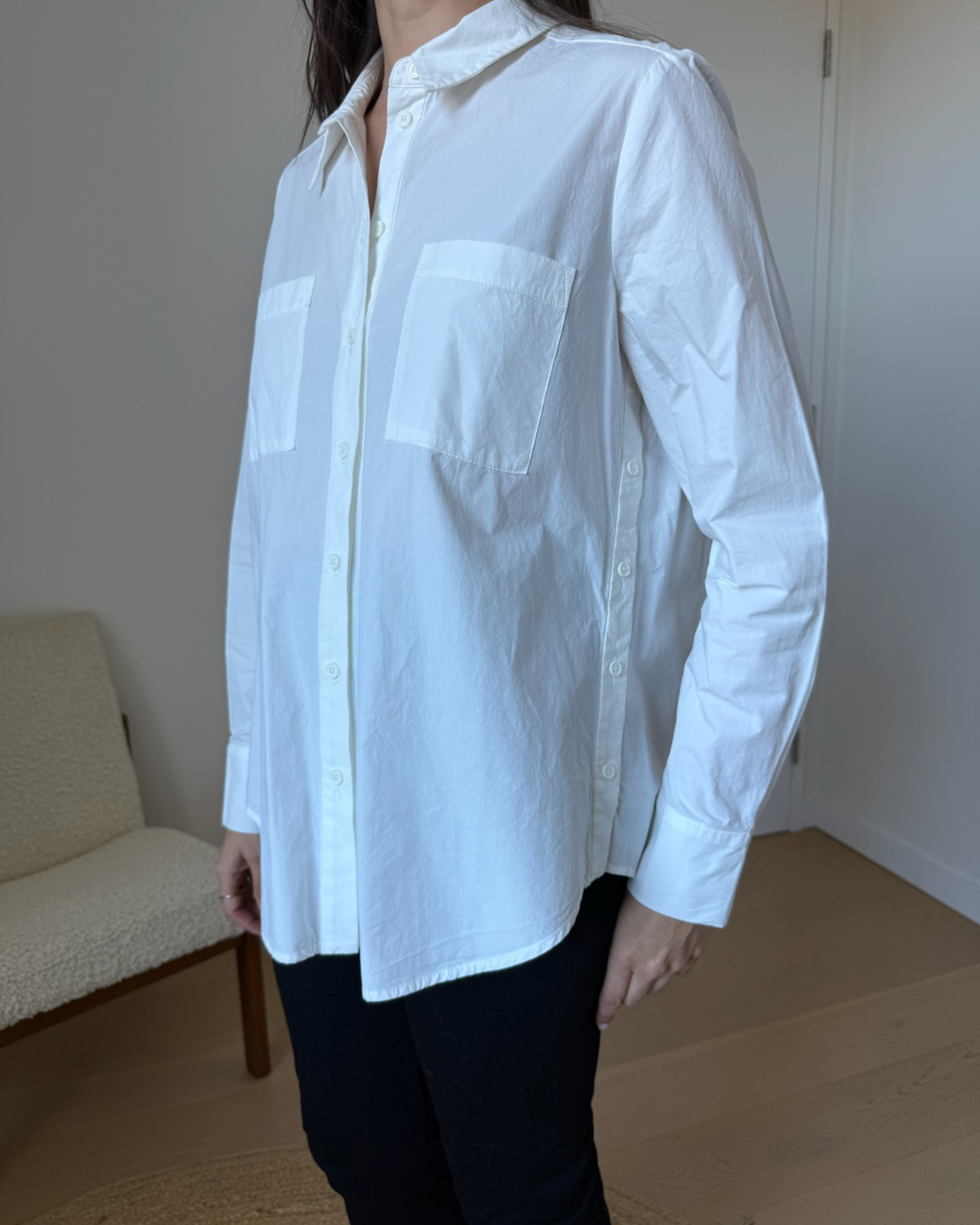 Cue White Button Up Shirt - Size 10