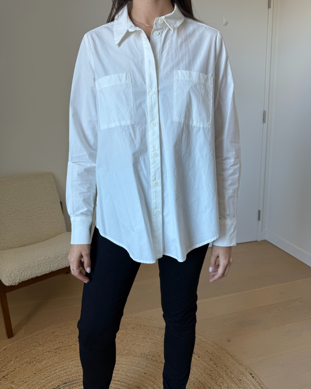 Cue White Button Up Shirt - Size 10