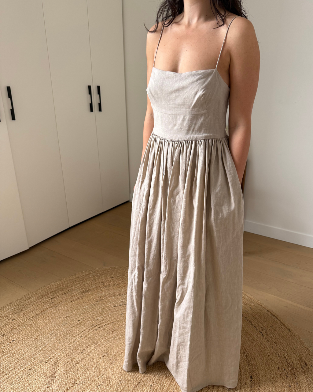 Matteau Stretch Linen Blend Cami Dress - Size 3 (AU 10)