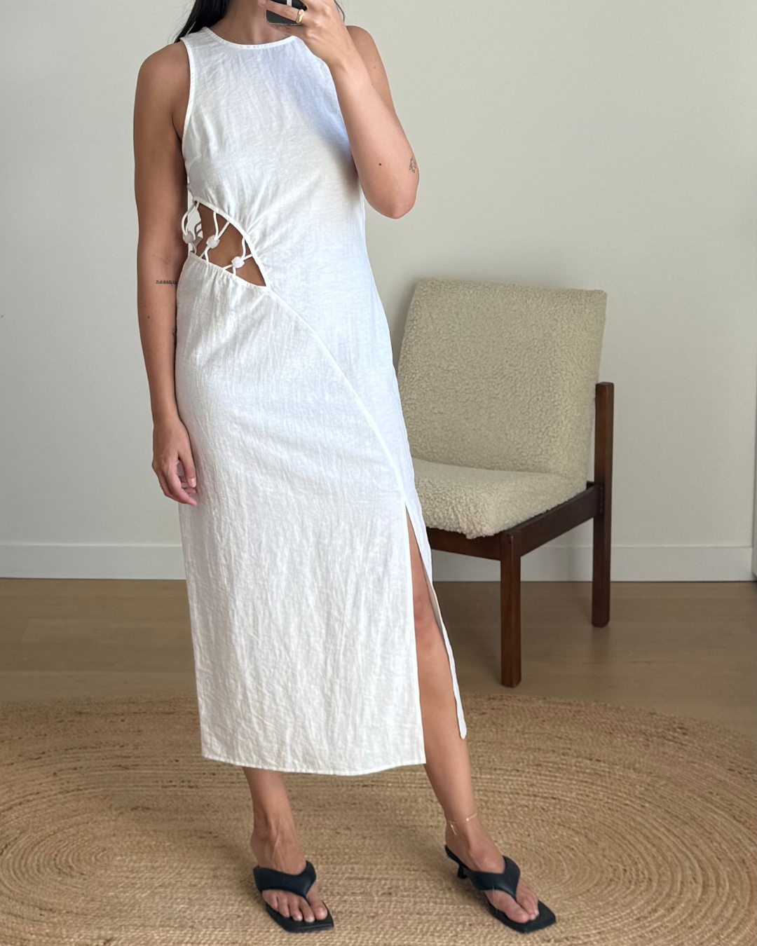 Suboo Astrid Resin Waist Detail Dress - Size Small