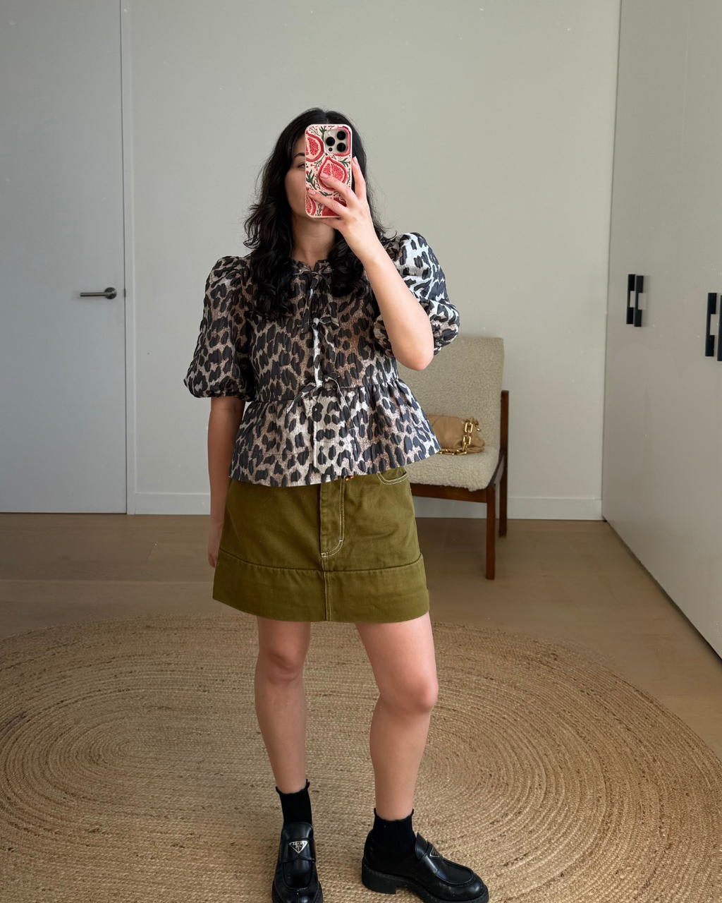 Acne Bla Konst Dive Dye Belted Denim Skirt - Size 36 (AU 8-10)