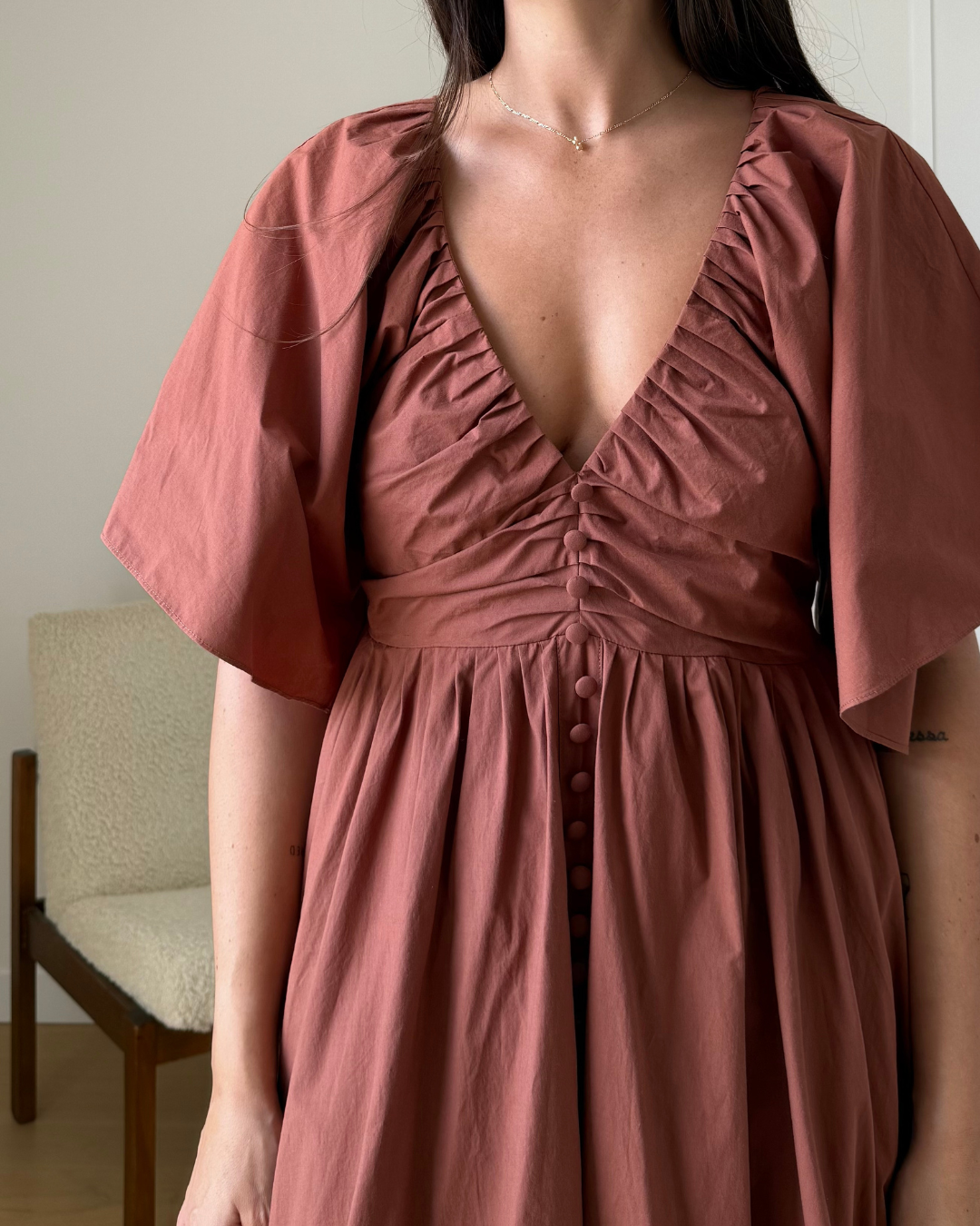 Joslin Sakura Cotton Midi Dress - Size 8