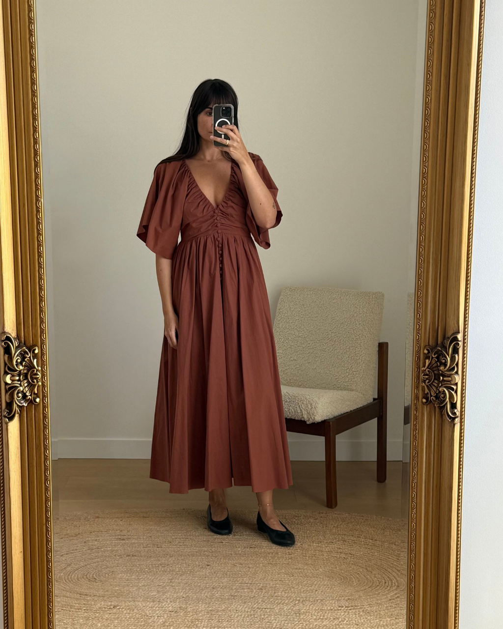 Joslin Sakura Cotton Midi Dress - Size 8