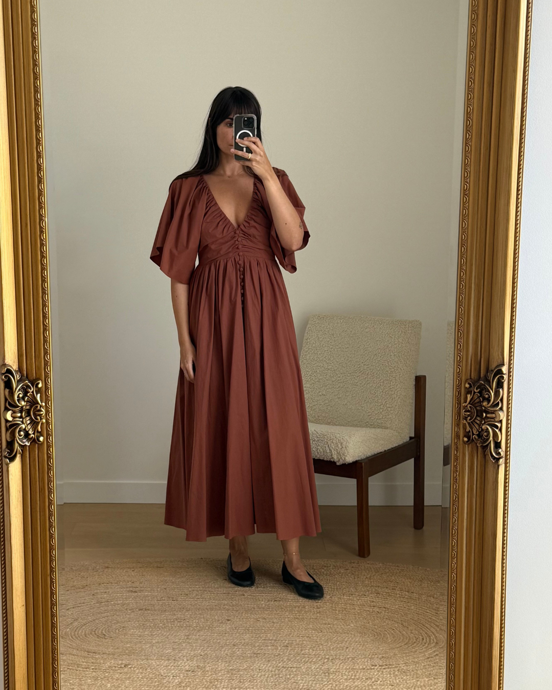 Joslin Sakura Cotton Midi Dress - Size 8